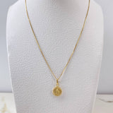 Cadena Veneciana 1.4gr / 50cm + Dije Virgen Del Carmen Liso 0.4gr / 1.6cm / Oro Amarillo (Oferta) $