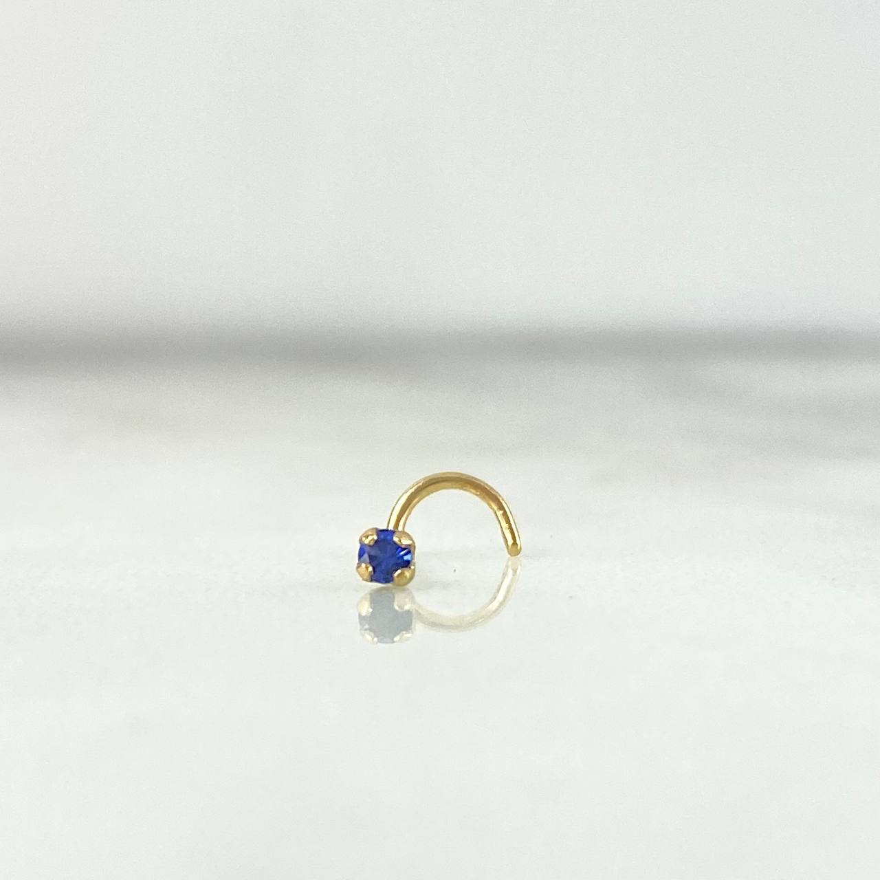 Piercing Chispa Curva 0.1gr / 0.7cm / 0.5mm Circon Azul Oro Amarillo (Joya)