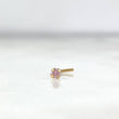 Piercing Chispa Recta 0.1gr / 0.7cm / 0.5mm Circon Rosa Oro Amarillo (Joya)