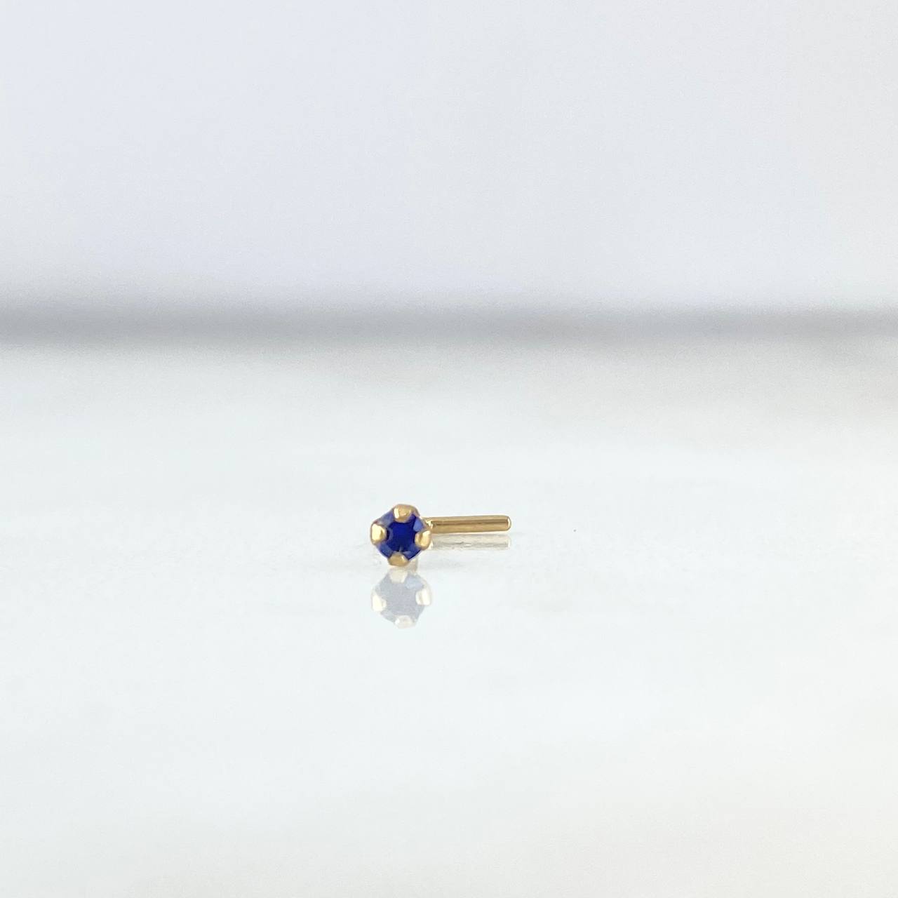 Piercing Chispa Recta 0.1gr / 0.7cm / 0.5mm Circon Azul Oro Amarillo (Joya)