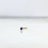 Piercing Chispa Recta 0.1gr / 0.7cm / 0.5mm Circon Azul Oro Amarillo (Joya)