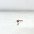 Piercing Chispa Recta 0.1gr / 0.7cm / 0.5mm Circon Lila Oro Amarillo (Joya)