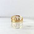 Anillo Love 3.7gr / T7 1/2 / Circones Blancos Oro Amarillo