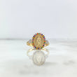 Anillo Virgen Milagrosa Flores 3.4gr / T7 / Circones de Colores Oro Amarillo