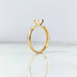 Anillo Solitario Tres Rayas 1.5gr / T7 3/4 / Circon Blanco Oro Amarillo