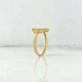 Anillo Panal 2.85gr / T7 1/2 / Circones Blancos Oro Amarillo