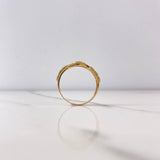 Anillo Cinturon Corona 3.7gr / T10 1/2 / Circones Blancos Oro Amarillo $