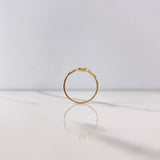 Anillo Trebol Corazon 1.25gr / T7 1/2 / Circones Blancos Oro Amarillo $