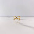 Anillo Lineas Cruzadas 2.3gr / T6 1/2 / Oro Amarillo $