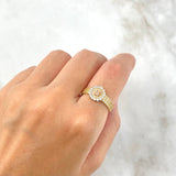 Anillo Correa Corona RX 3.3gr / T7 / Circones Blancos Dos Oros Amarillo Rosa