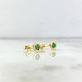 Topos Halo 1.6gr / 0.5cm / Esmeralda 22pts Broche Mariposa Oro Amarillo (Joya)