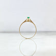 Anillo Solitario Arco en V 1.45gr / T7 3/4 / Esmeralda 11pts Oro Amarillo (Joya)