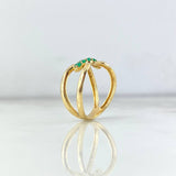 Anillo Infinito Inverso 2.85gr / T5 1/2 / Esmeraldas 27pts Oro Amarillo (Joya)