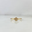 Anillo Flor 1.25gr / T6 / Circones Blancos Oro Amarillo