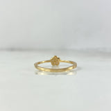 Anillo Flor 1.25gr / T6 / Circones Blancos Oro Amarillo