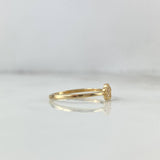 Anillo Flor 1.25gr / T6 / Circones Blancos Oro Amarillo