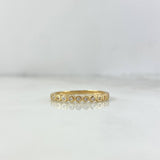 Anillo Circulos Churumbela 2gr / T6 3/4 / Circones Blancos Oro Amarillo