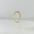 Anillo Circulos Churumbela 2gr / T6 3/4 / Circones Blancos Oro Amarillo