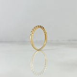 Anillo Circulos Churumbela 2gr / T6 3/4 / Circones Blancos Oro Amarillo