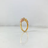 Anillo Tres Esferas 1.7gr / T4 3/4 / 5mm Bolas Diamantadas Tres Oros *