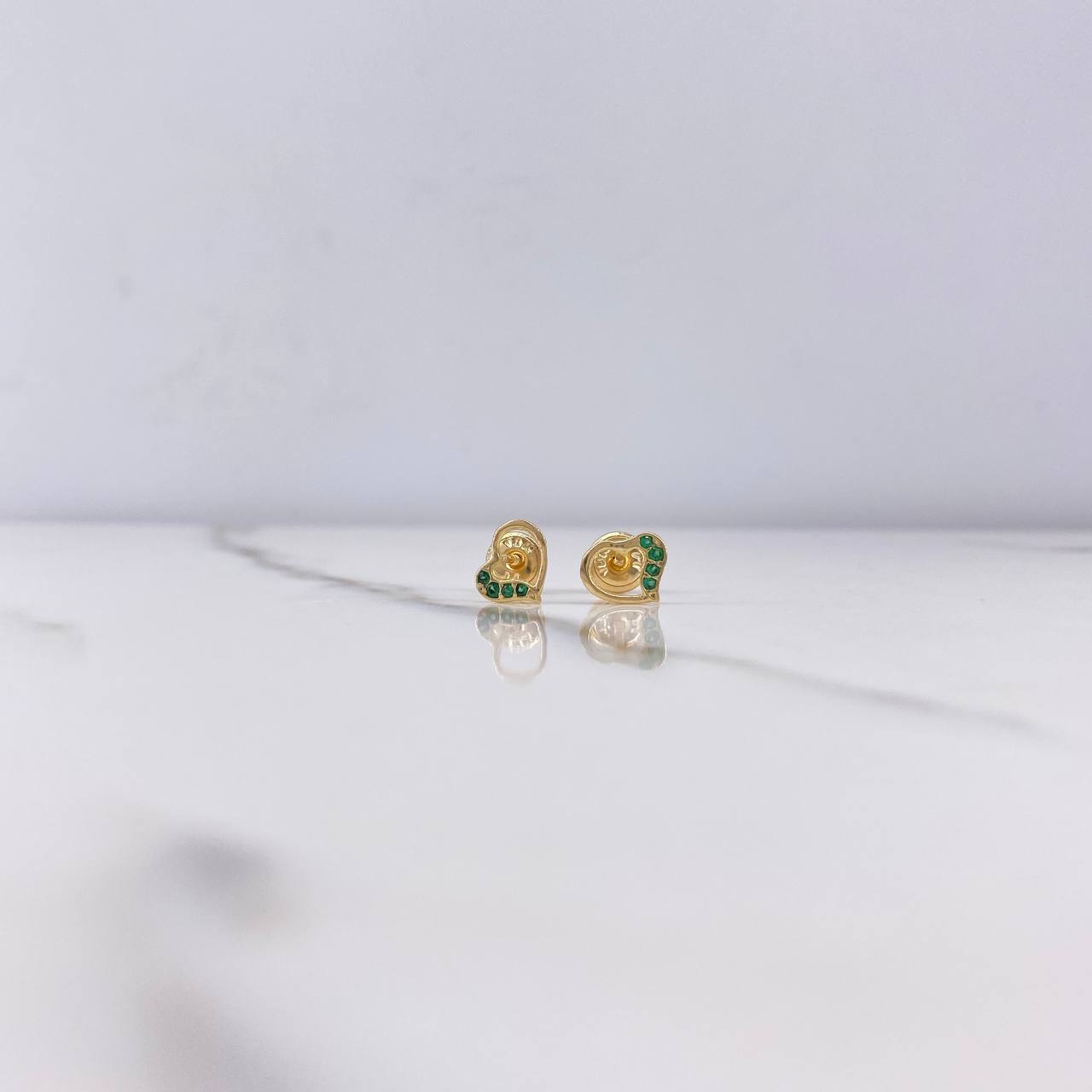 Topos Corazón Silueta 0.8gr / Circones Verdes Oro Amarillo $