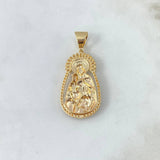 Dije Virgen del Carmen 12.25gr / 4.8cm / Circones Blancos Oro Amarillo