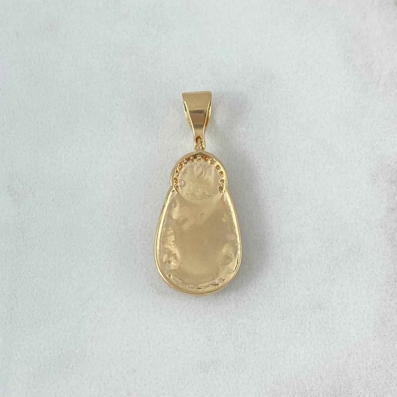 Dije Virgen del Carmen 5.25gr / 3cm / Circones Blancos Oro Amarillo