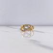 Anillo Mom 2.8gr / T5 1/4 / Circones Blancos Oro Amarillo &