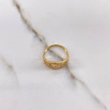 Anillo Corona 15s 2.6gr / T6 / Circones Blancos Oro Amarillo &