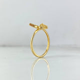 Anillo Mariposa 1.95gr / T6 / Circones Blancos Oro Amarillo *