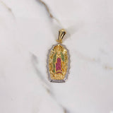 Dije Virgen Guadalupe 13.5gr / 5.3cm / Circones Blancos Verdes Fucsias Dos Oros Amarillo Blanco $