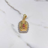 Dije Virgen Guadalupe 13.5gr / 5.3cm / Circones Blancos Verdes Fucsias Dos Oros Amarillo Blanco $