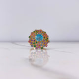 Anillo Flor De Loto 7.3gr / T8 / Circones Colores Oro Amarillo $