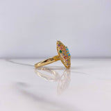 Anillo Flor De Loto 7.3gr / T8 / Circones Colores Oro Amarillo $