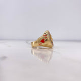 Anillo Ruleta 7.2gr / T9 3/4 / Circones Blancos Negros Oro Amarillo $