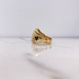 Anillo Ruleta 7.2gr / T9 3/4 / Circones Blancos Negros Oro Amarillo $