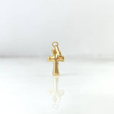 Dije Cruz Cristo Anj 0.4gr / 1.8cm / Oro Amarillo