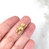 Dije Oso 2gr / 2.2cm / Ojos Blancos Oro Amarillo