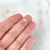 Dije Cruz Cristo 0.45gr / 1.6cm / Diamantada Oro Amarillo