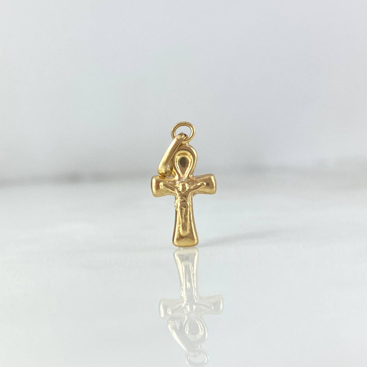 Dije Cruz Cristo Anj 0.4gr / 1.8cm / Oro Amarillo