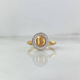 Anillo 15 Circular 3.2gr-T6 1/4 Circones Blancos Oro Amarillo