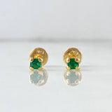 Topos Carret 0.45gr / 3mm Circon Verde Oro Amarillo (Joya)