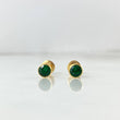 Topos Bisel 0.5gr / 4mm Circon Verde Oro Amarillo 18K