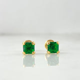 Topos Carret 0.7gr / 5mm Circon Verde Oro Amarillo (Joya) *