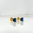 Topos Carret 0.7gr / 5mm Circon Azul Rey Oro Amarillo (Joya) *