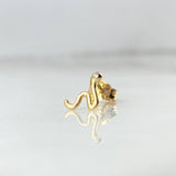 Piercing Serpiente 0.5gr / 0.6cm / Circon Blanco Broche Mariposa Oro Amarillo (Joya) ©