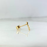 Piercing Serpiente 0.5gr / 0.6cm / Circon Blanco Broche Mariposa Oro Amarillo (Joya)