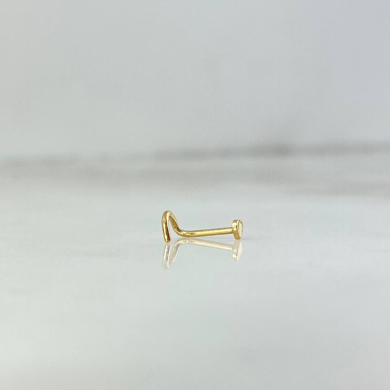 Piercing Chispa Curva Corazón 0.15gr / 1cm / Liso Oro Amarillo 18K (Joya)