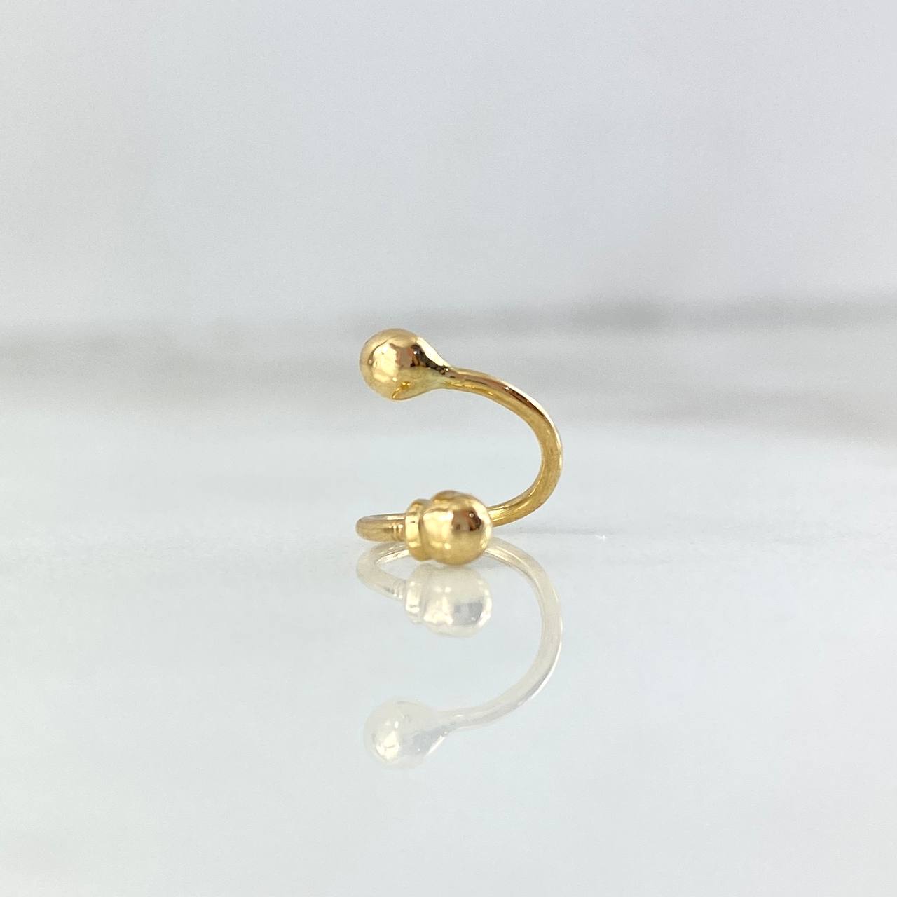 Piercing Esferas Espiral 0.5gr / 1cm / 3mm Oro Amarillo (Joya) ©