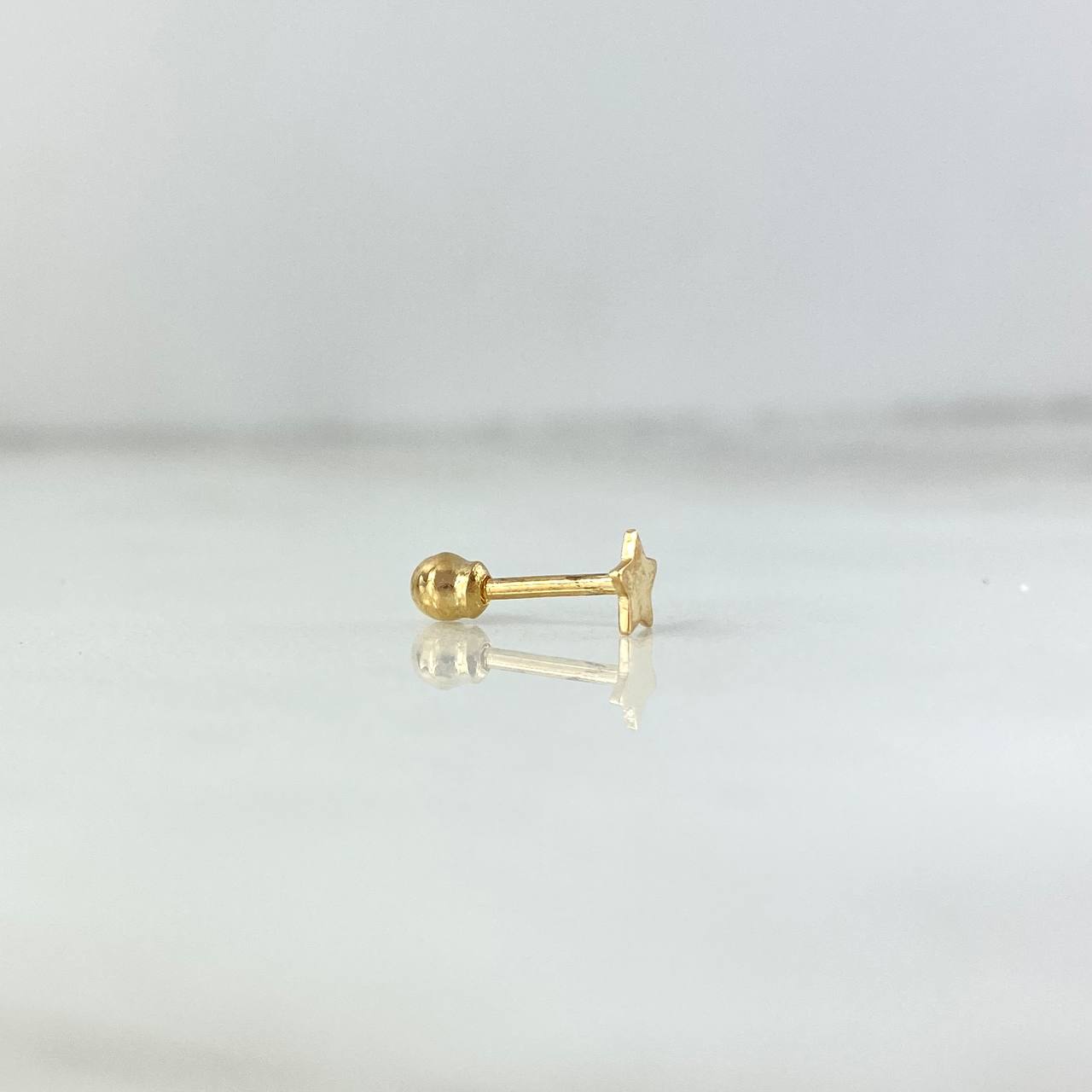 Piercing Estrella 0.25gr / 1cm / Rosca Bola Oro Amarillo 18K (Joya)